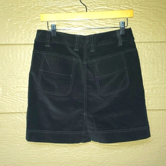 Athleta WASHED VELVET SKIRT Black 4P - Picture 4 of 8